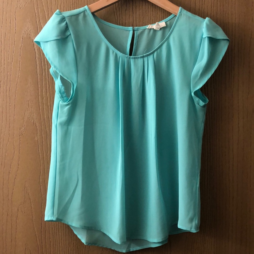 Sheer mint top